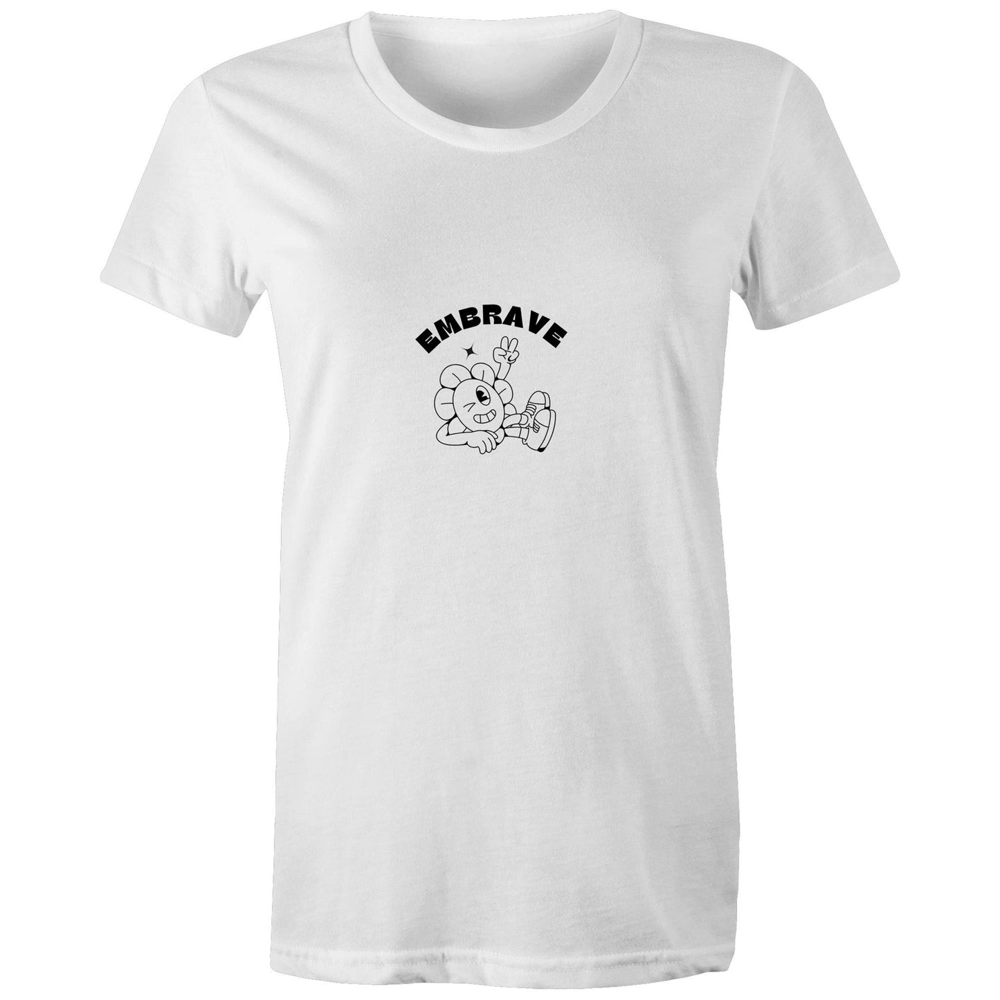 Women's Embrave Flower Guy Tee Round Neck
