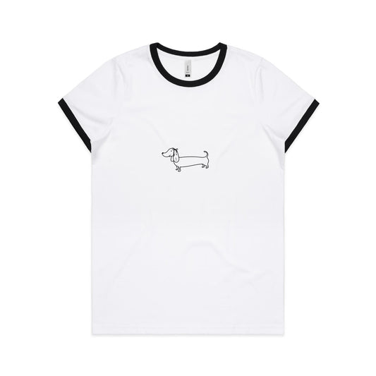 Women's Dachshund Ringer Tee