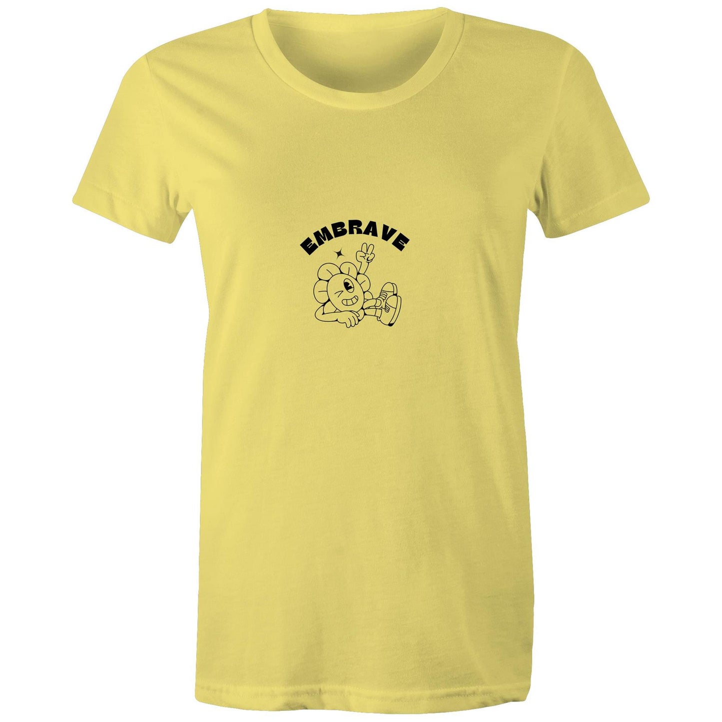 Women's Embrave Flower Guy Tee Round Neck