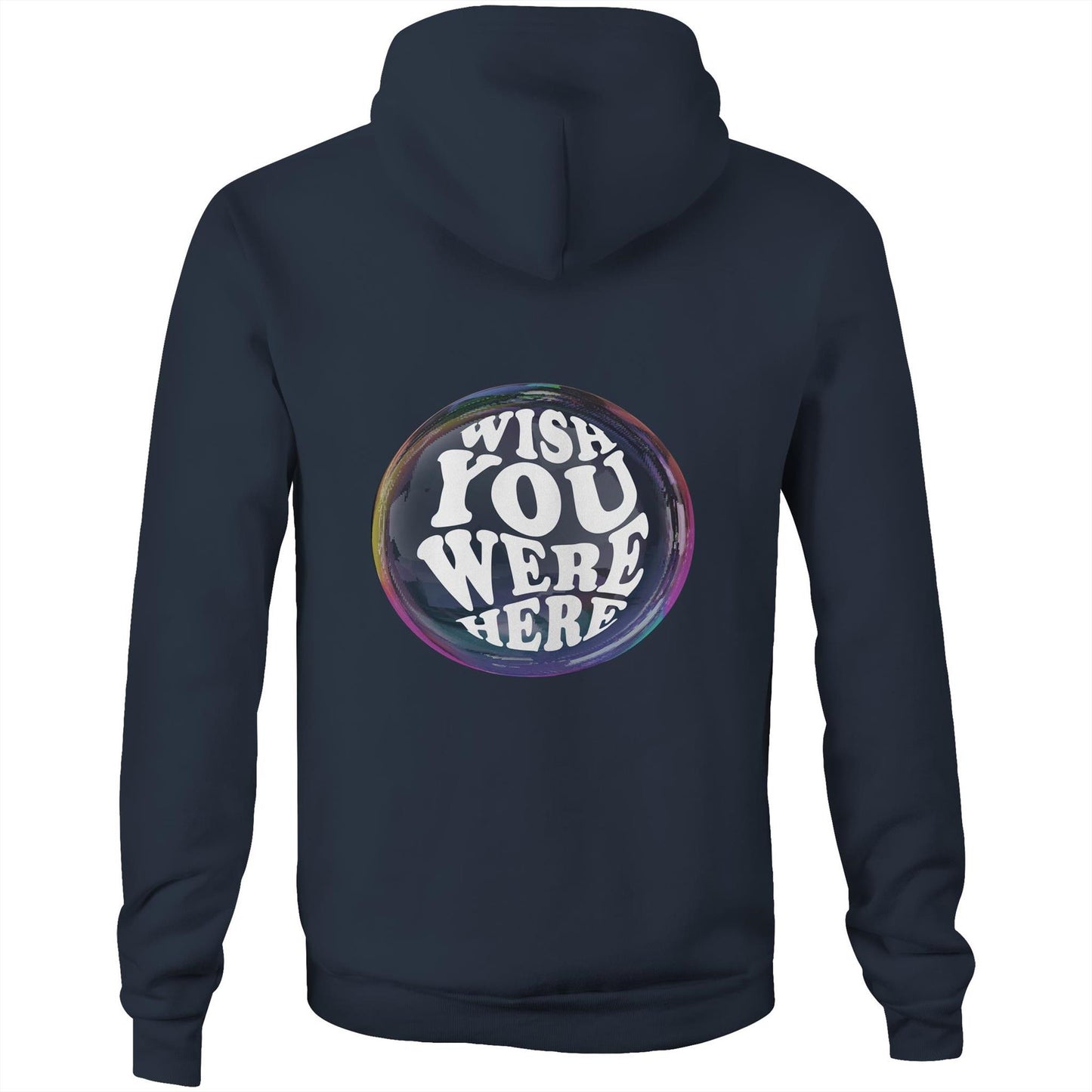 "Wish You Were Here" Distorted Typography Hoodie