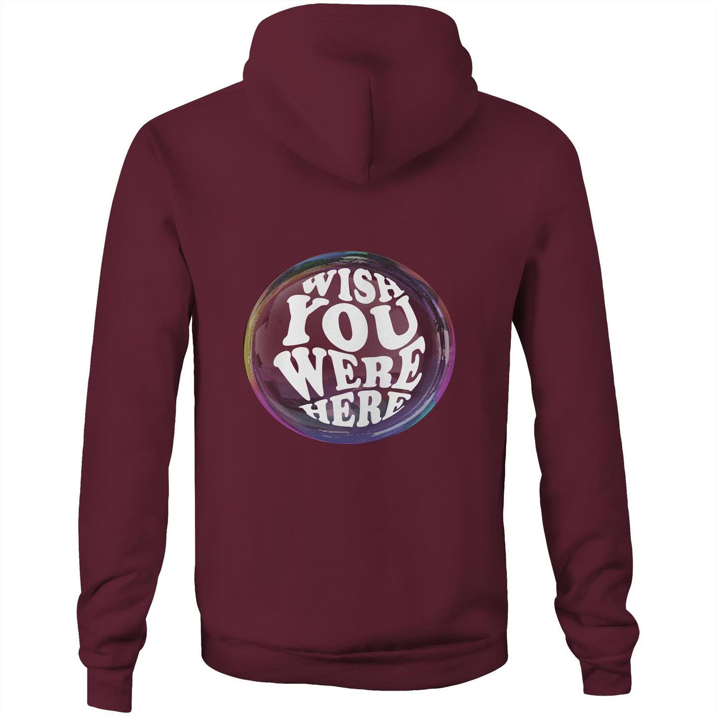 "Wish You Were Here" Distorted Typography Hoodie