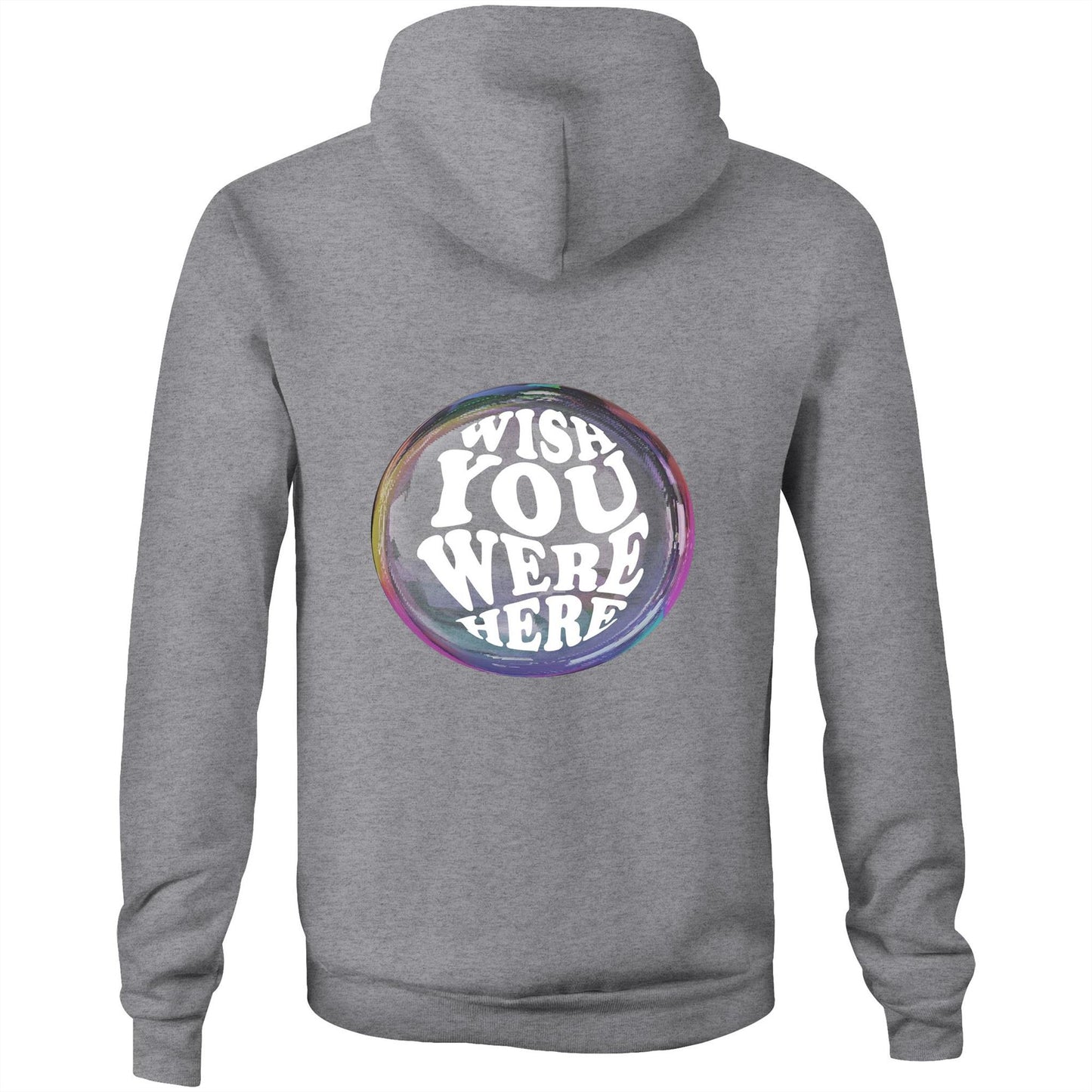 "Wish You Were Here" Distorted Typography Hoodie