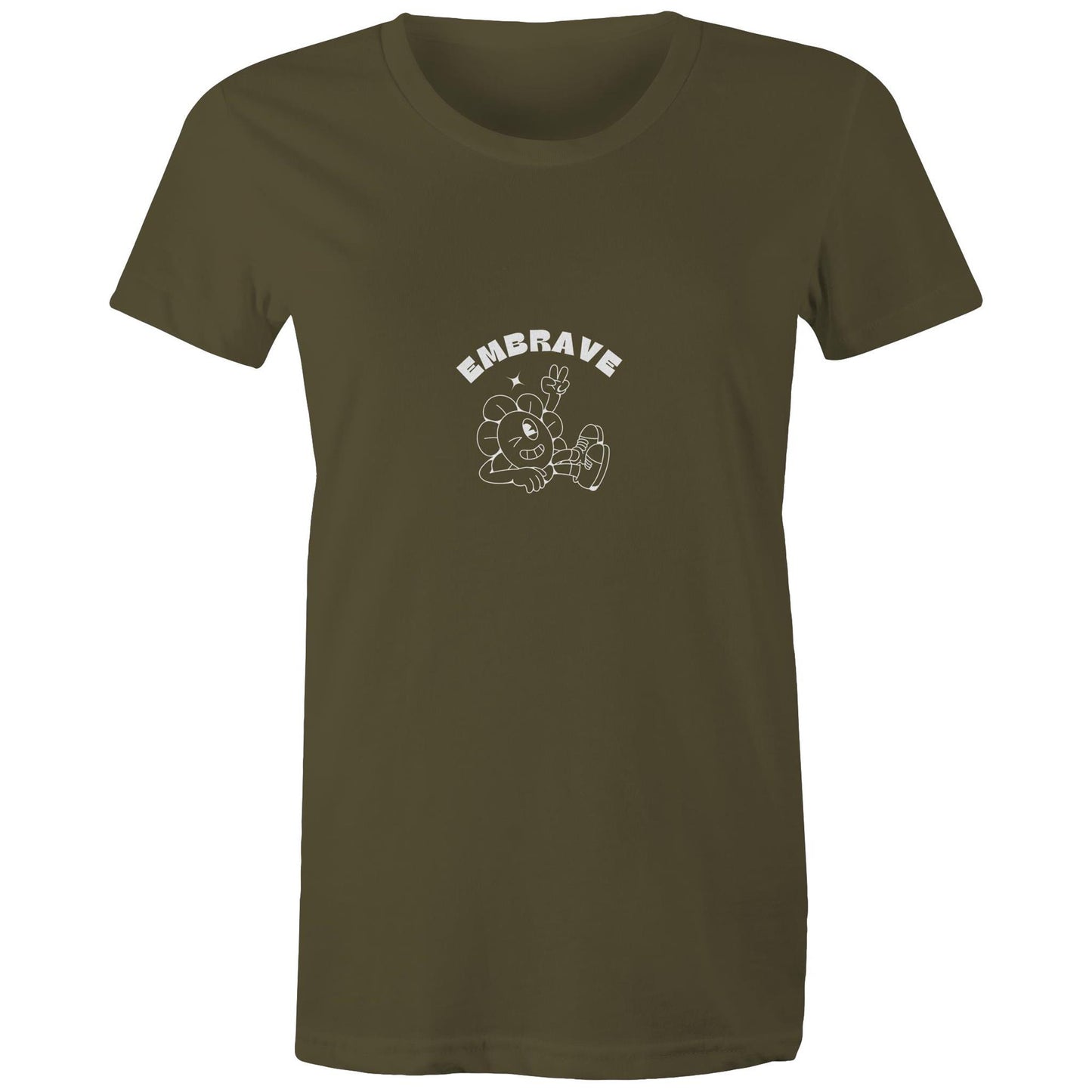 Women's Embrave Flower Guy Tee Round Neck