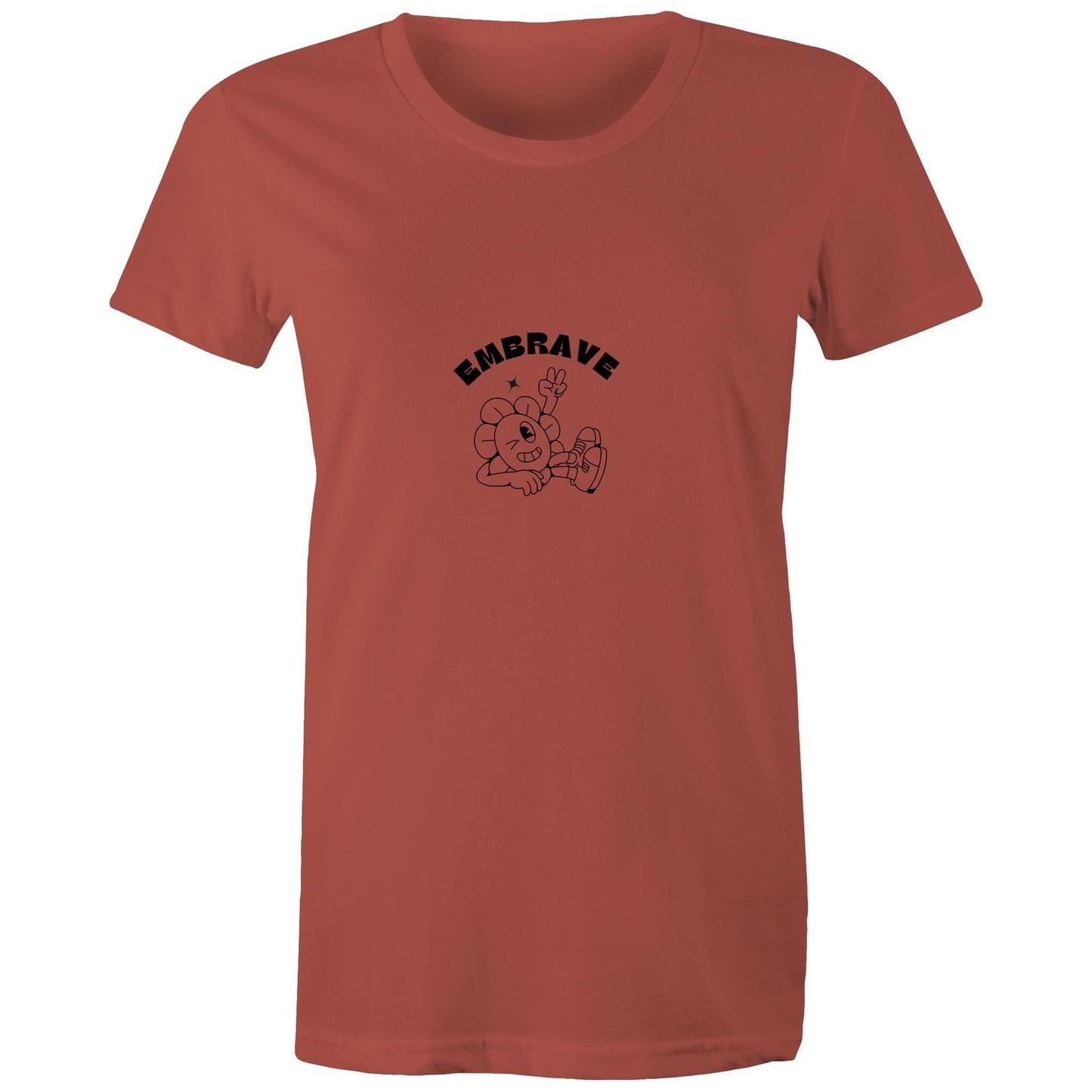 Women's Embrave Flower Guy Tee Round Neck