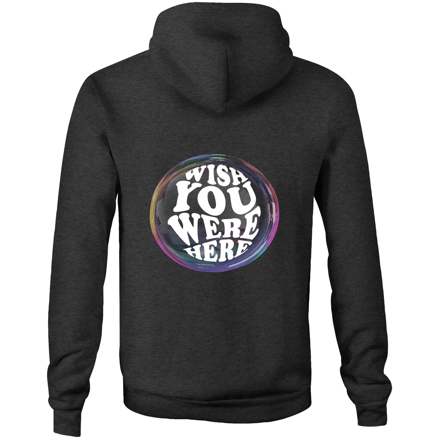 "Wish You Were Here" Distorted Typography Hoodie