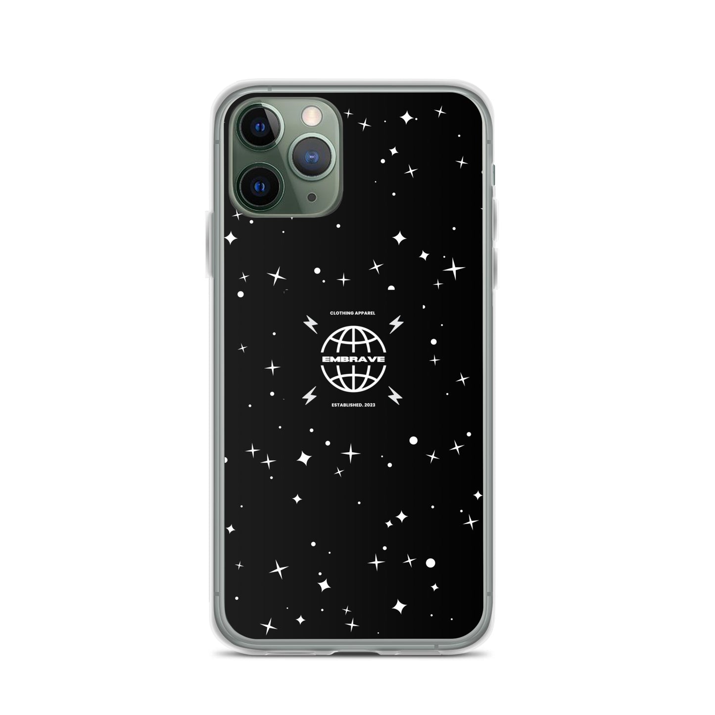 Embrave Black Star Clear iPhone Case