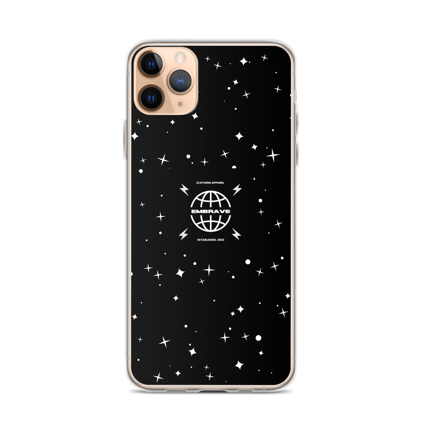 Embrave Black Star Clear iPhone Case