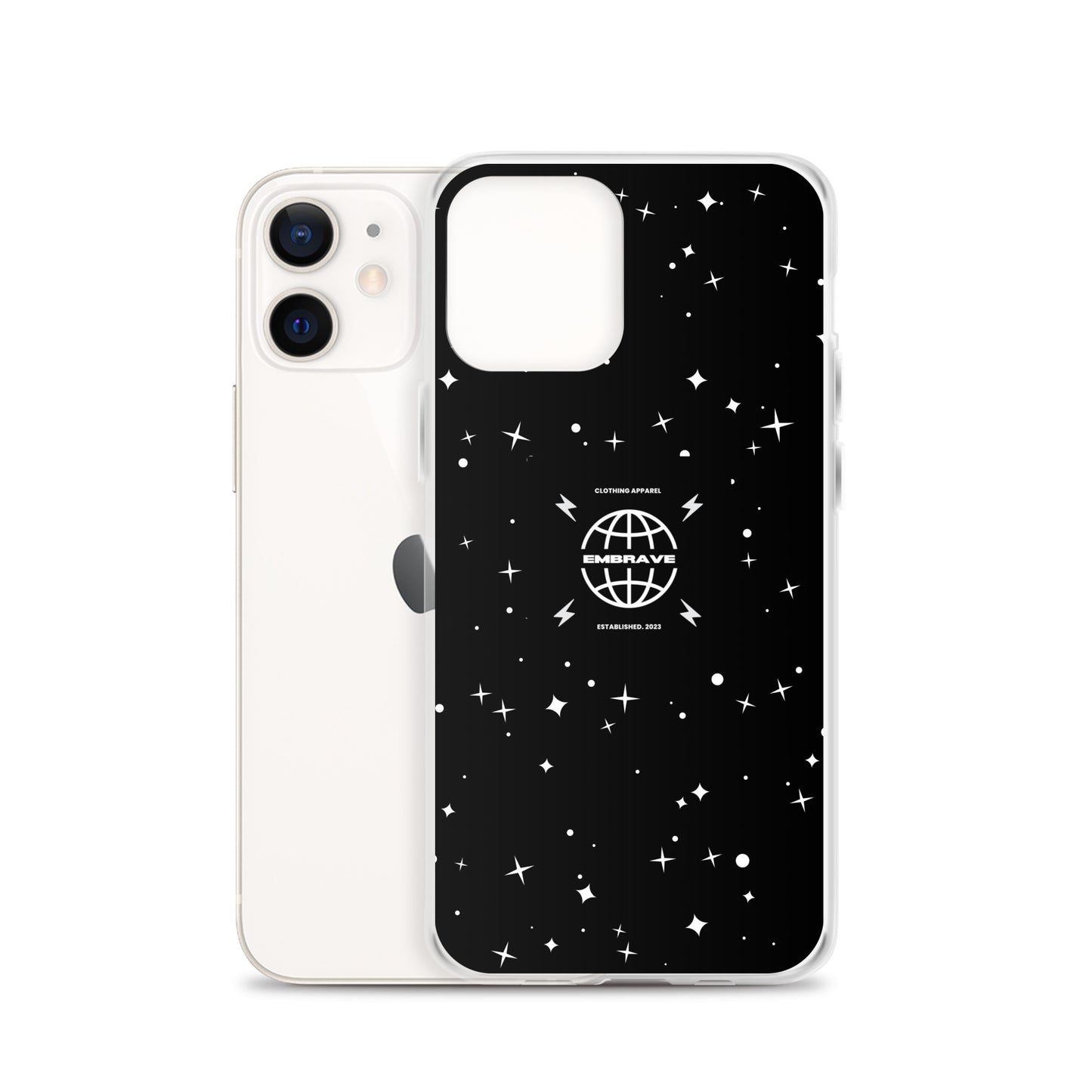 Embrave Black Star Clear iPhone Case