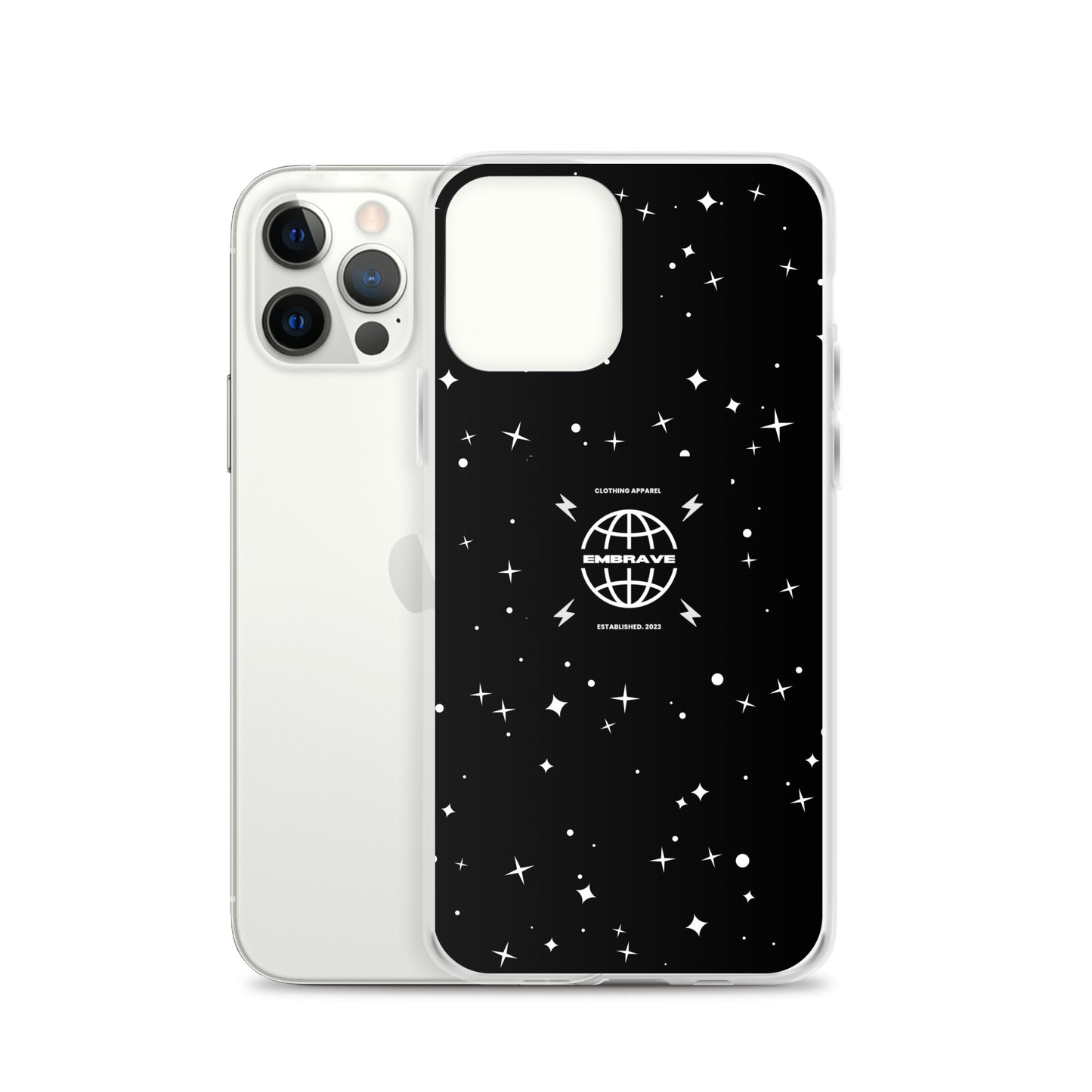 Embrave Black Star Clear iPhone Case