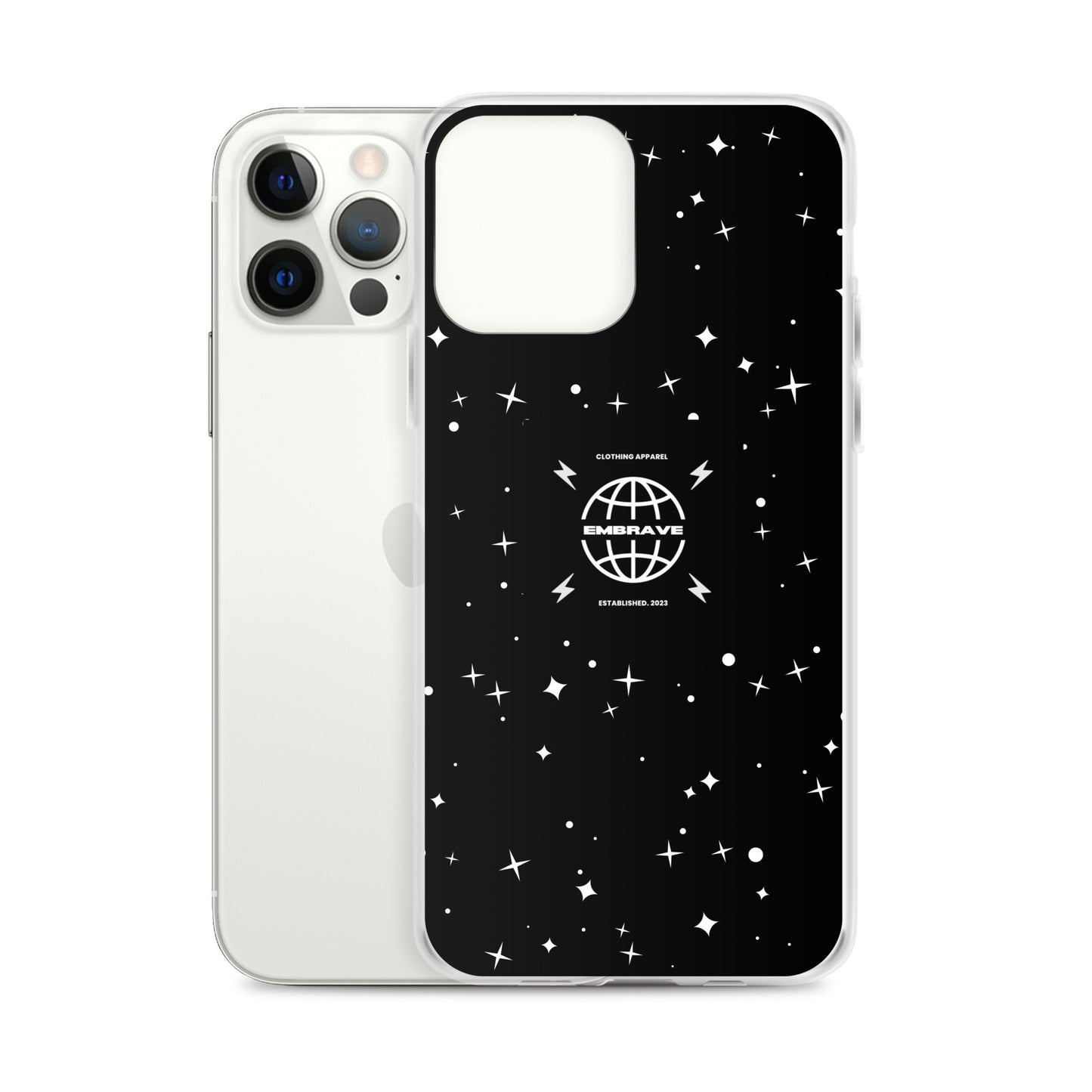 Embrave Black Star Clear iPhone Case