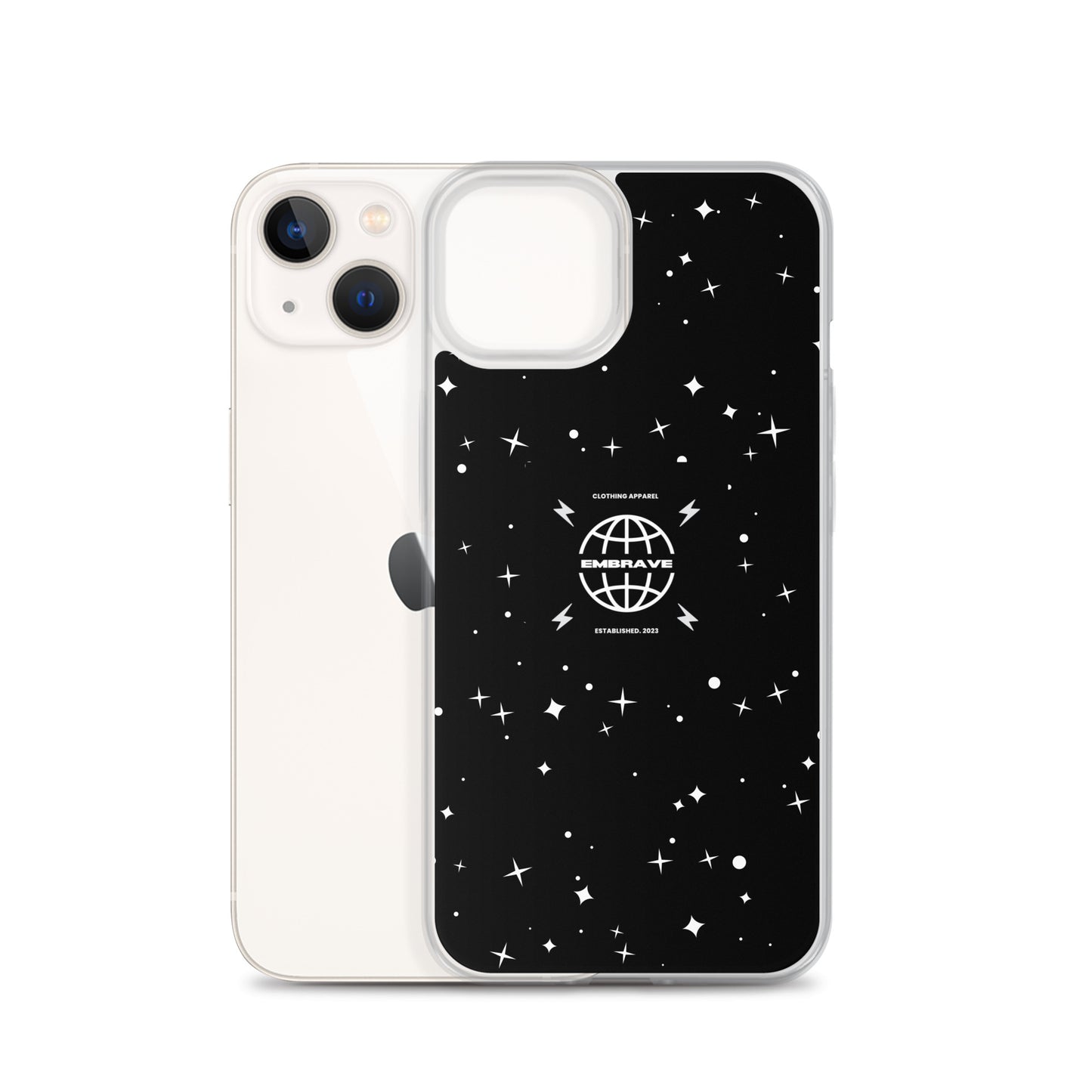 Embrave Black Star Clear iPhone Case