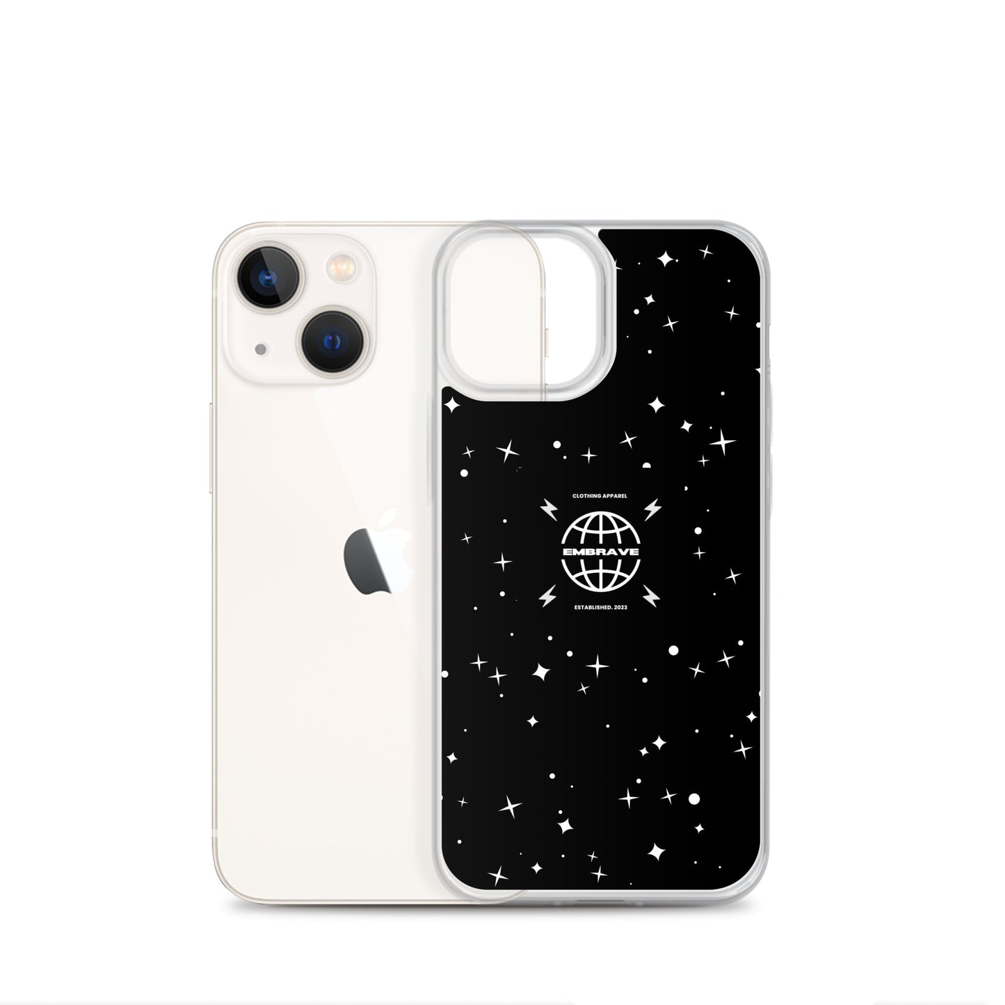 Embrave Black Star Clear iPhone Case