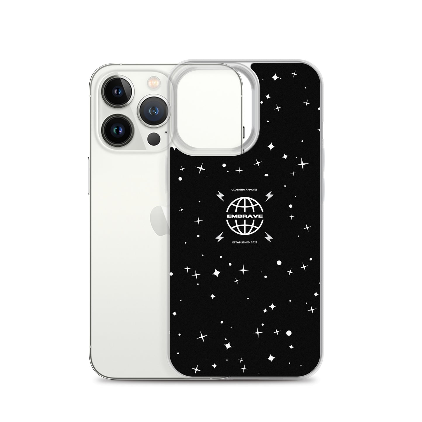 Embrave Black Star Clear iPhone Case