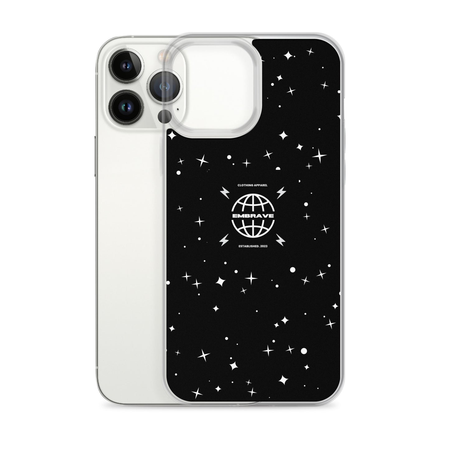 Embrave Black Star Clear iPhone Case