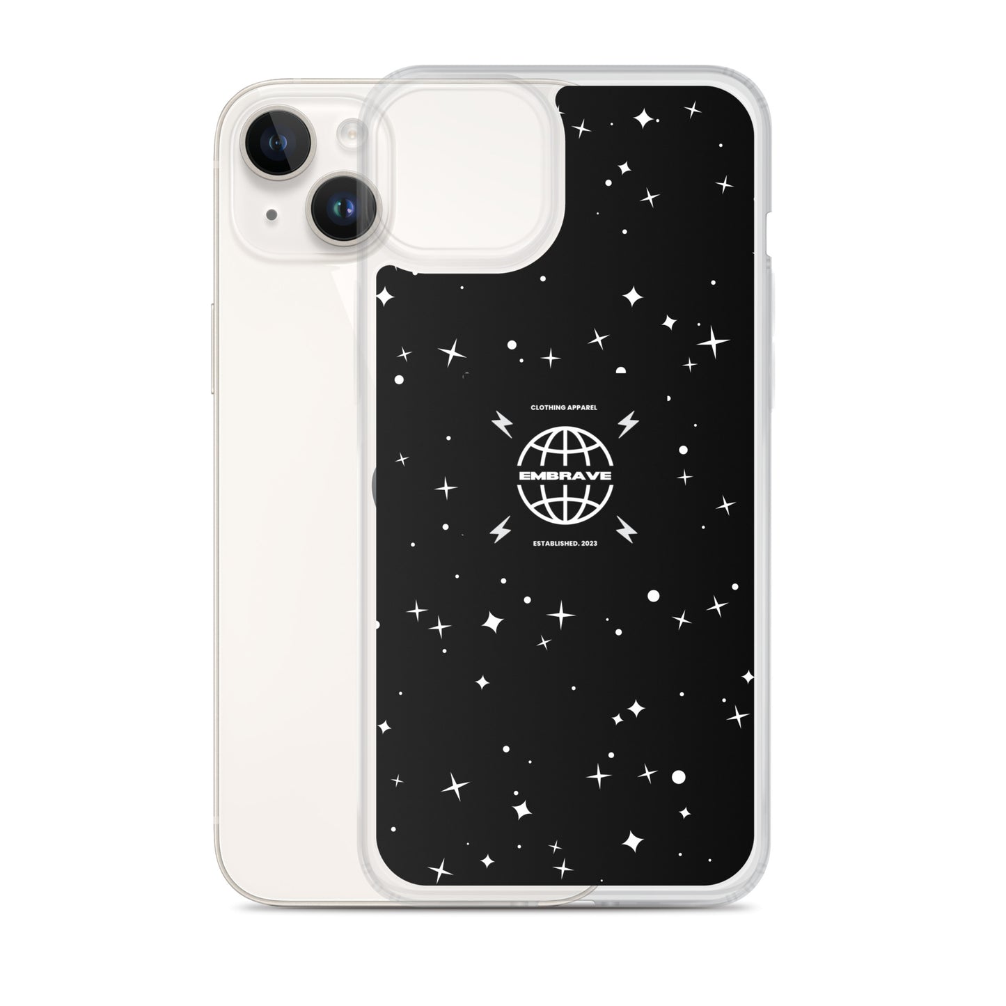 Embrave Black Star Clear iPhone Case