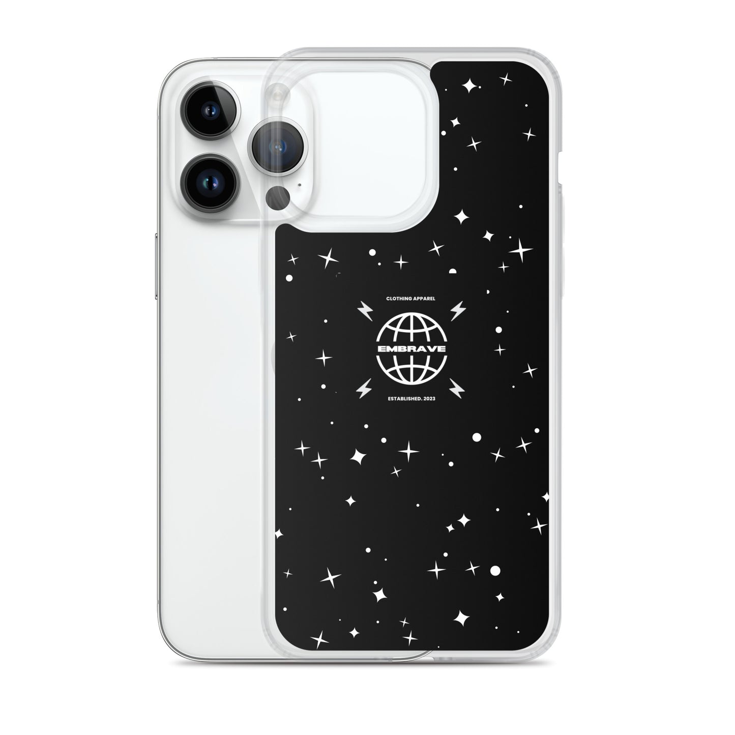 Embrave Black Star Clear iPhone Case