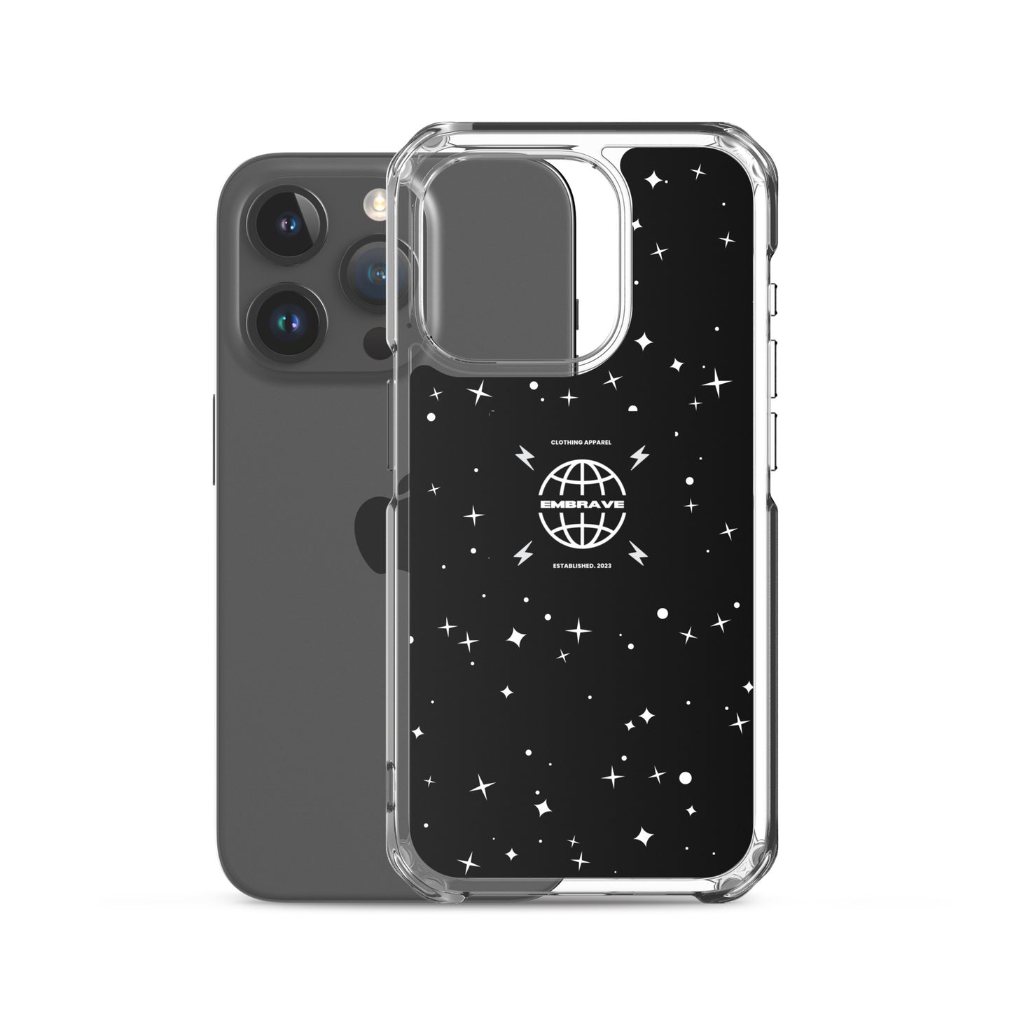 Embrave Black Star Clear iPhone Case