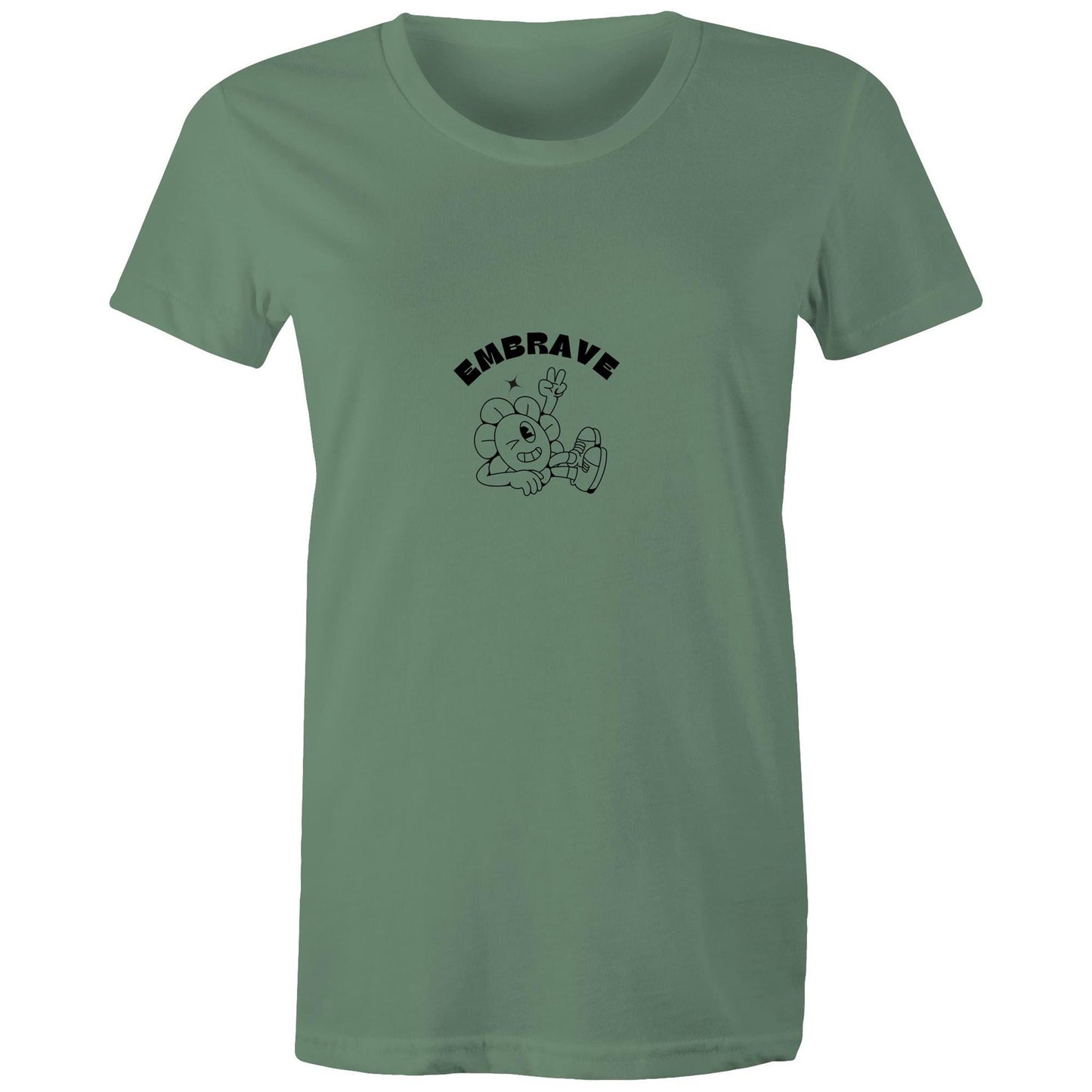Women's Embrave Flower Guy Tee Round Neck