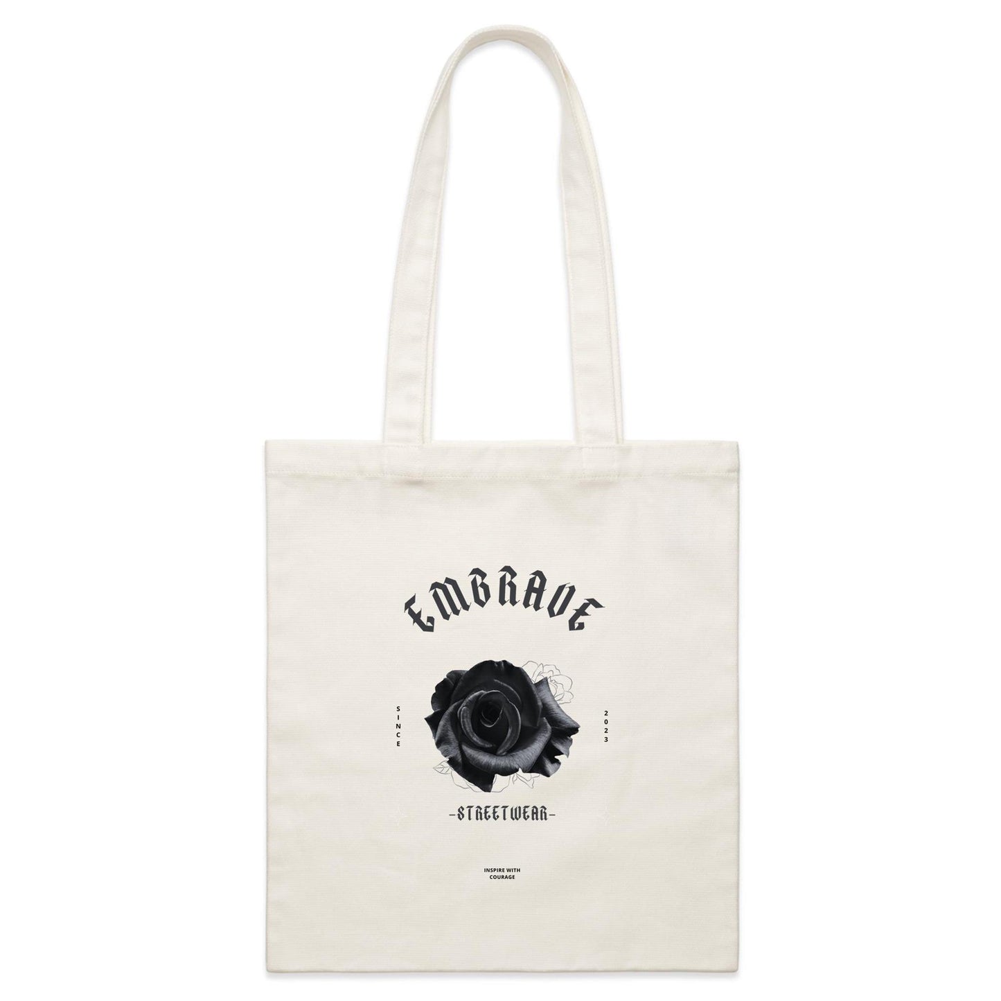 Black Rose Embrave Parcel Tote Bag