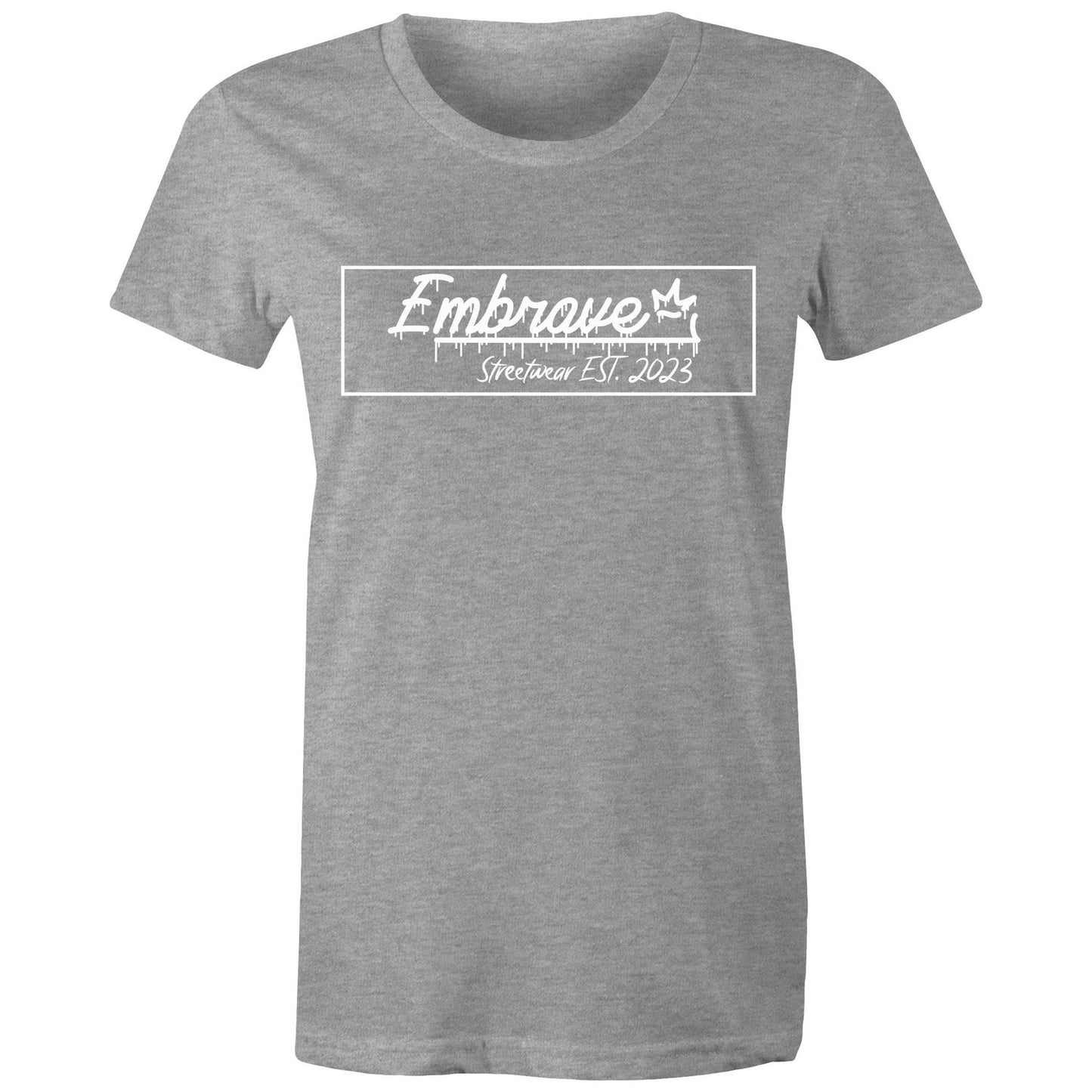 Women's Round Neck Embrave Box Logo Tee