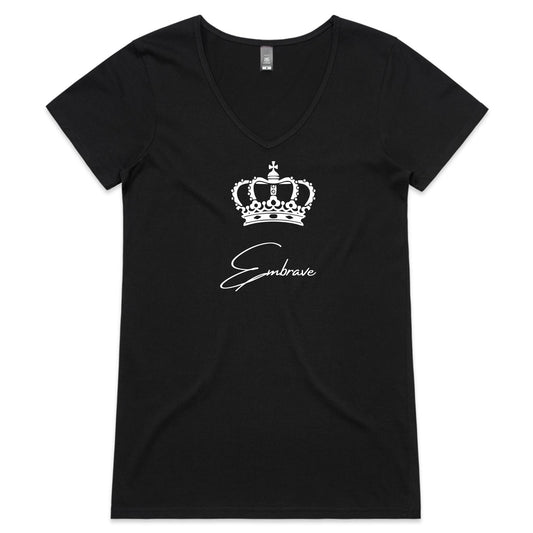 Women's V-Neck Embrave Crown Tee