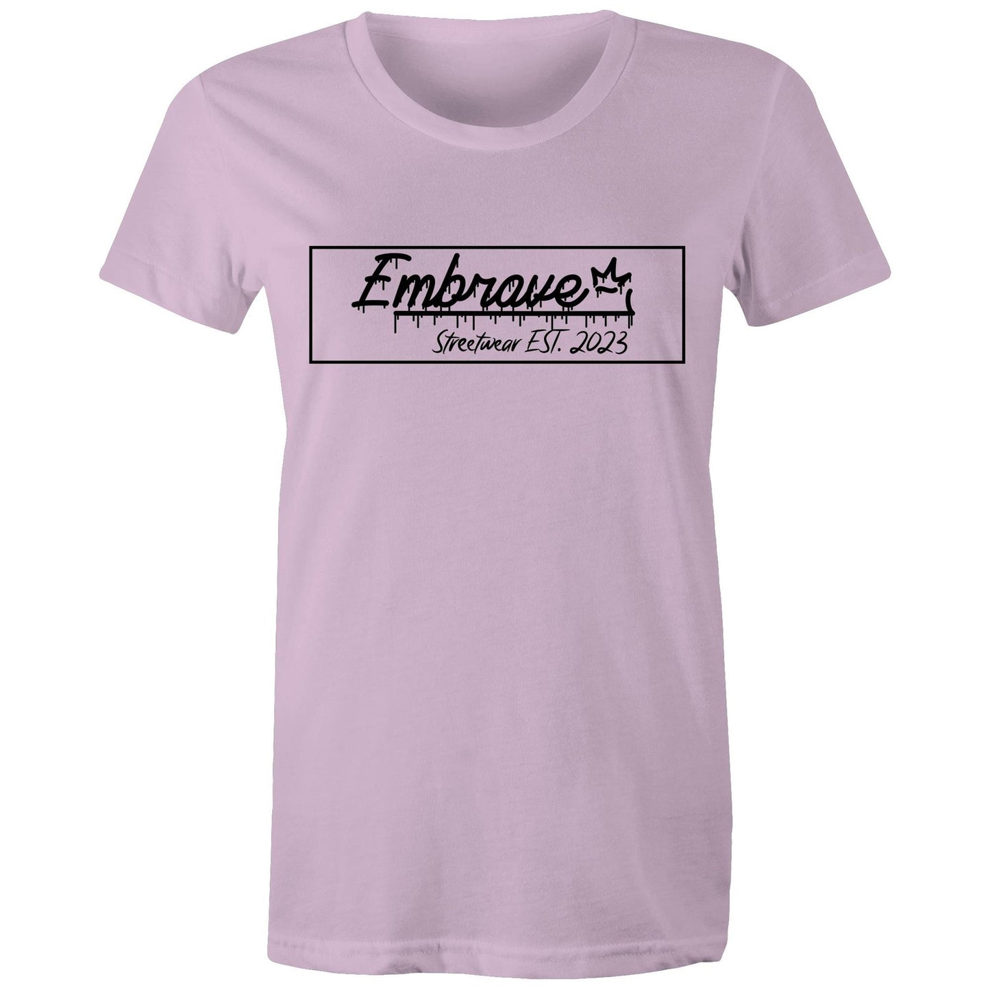 Women's Round Neck Embrave Box Logo Tee