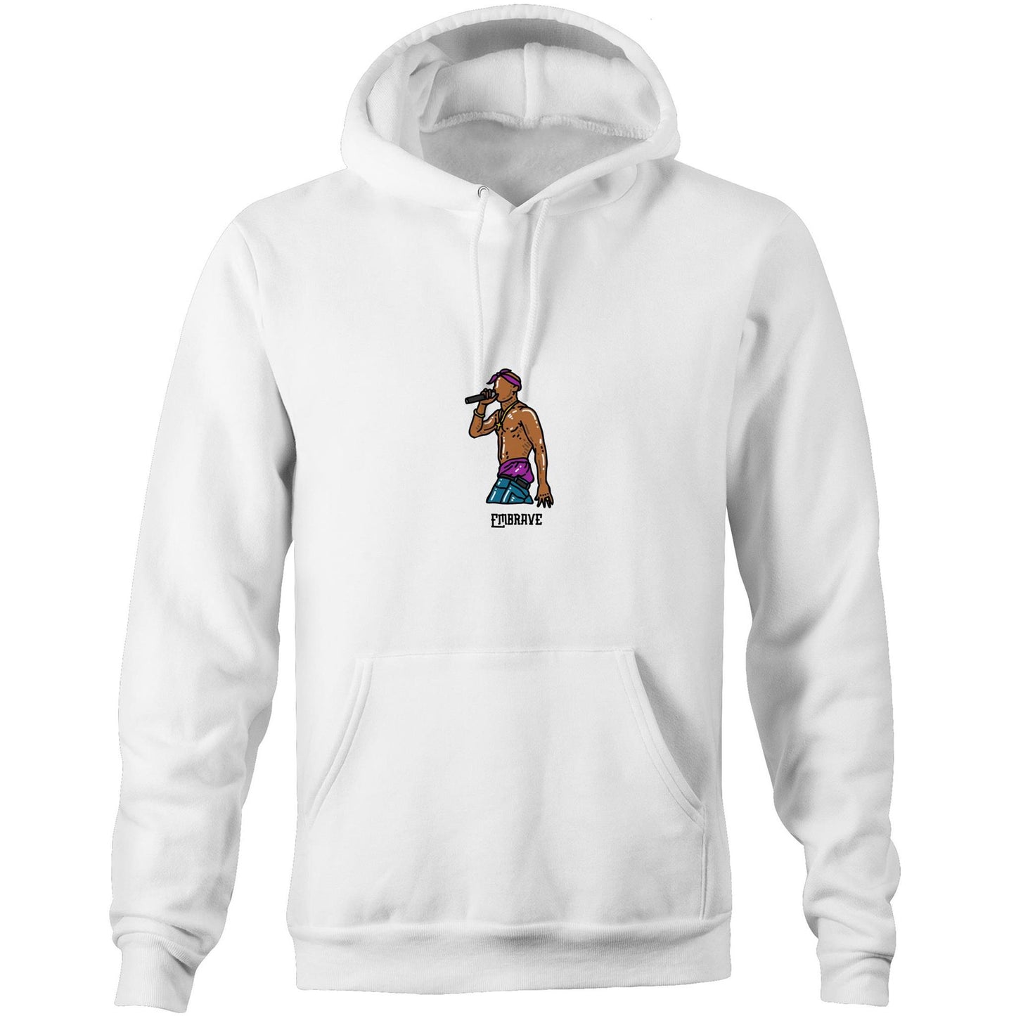 White Embrave Tupac Pullover Hoodie